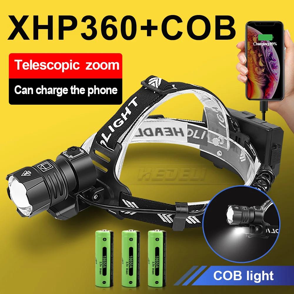 XHP360 COB LED 工  Ʈ , 18650 USB , XHP199  Ʈ     